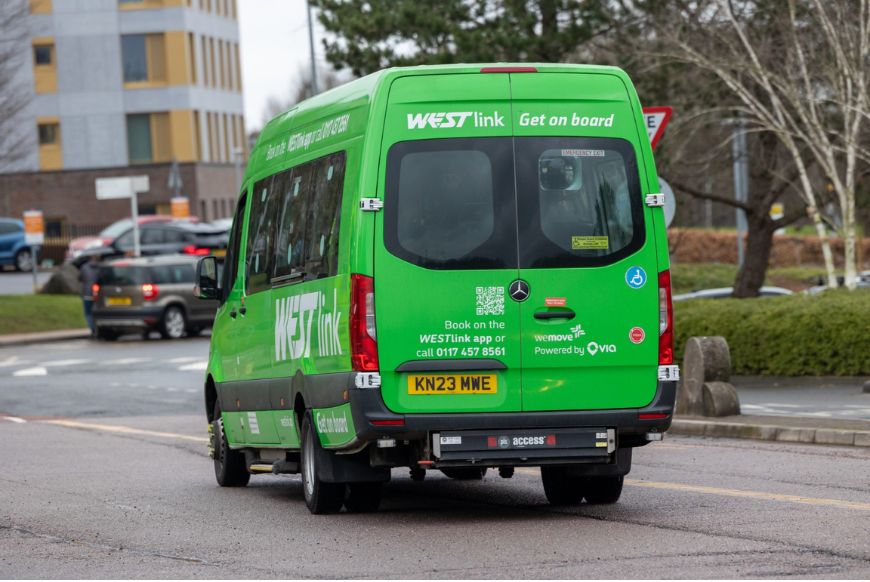 a green van named West Link